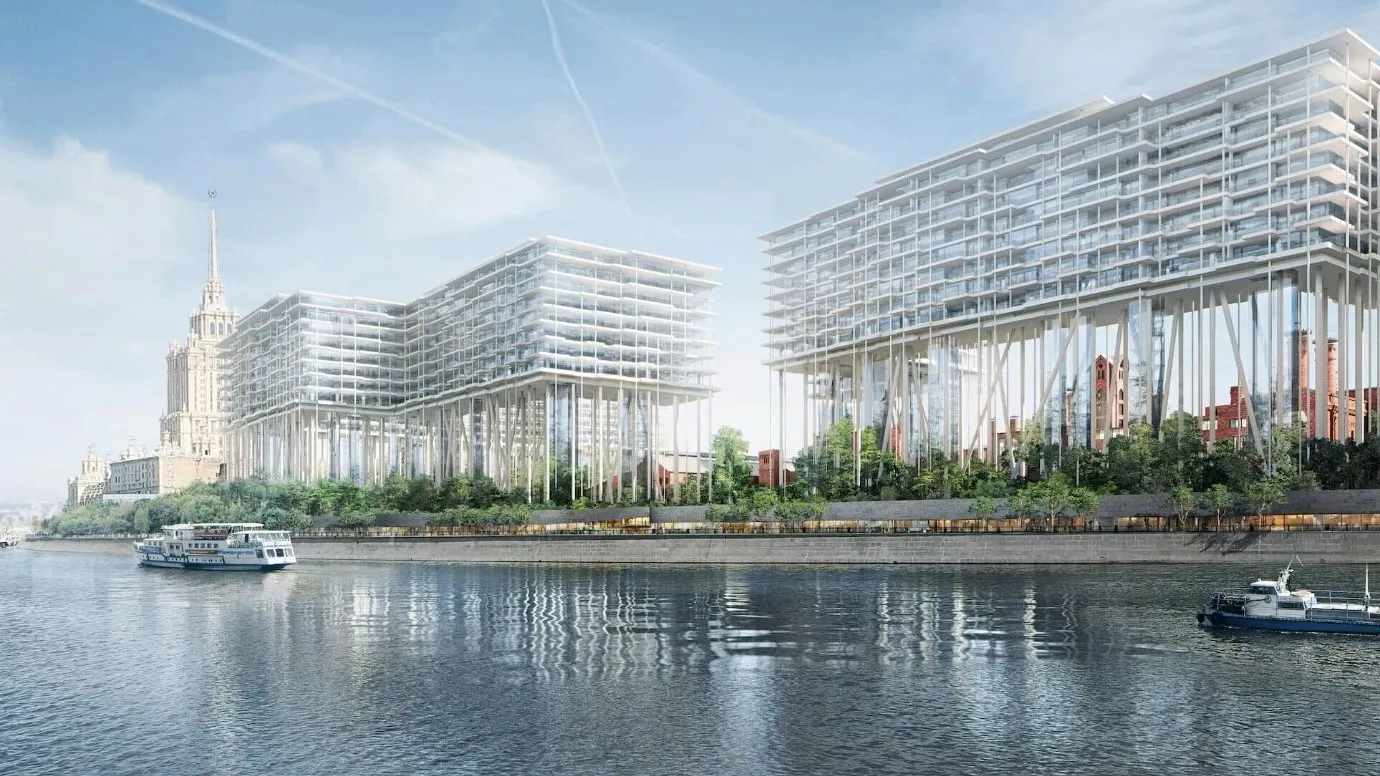 «Парящий» дом на колоннах-ножках, относящийся к эмо-теку