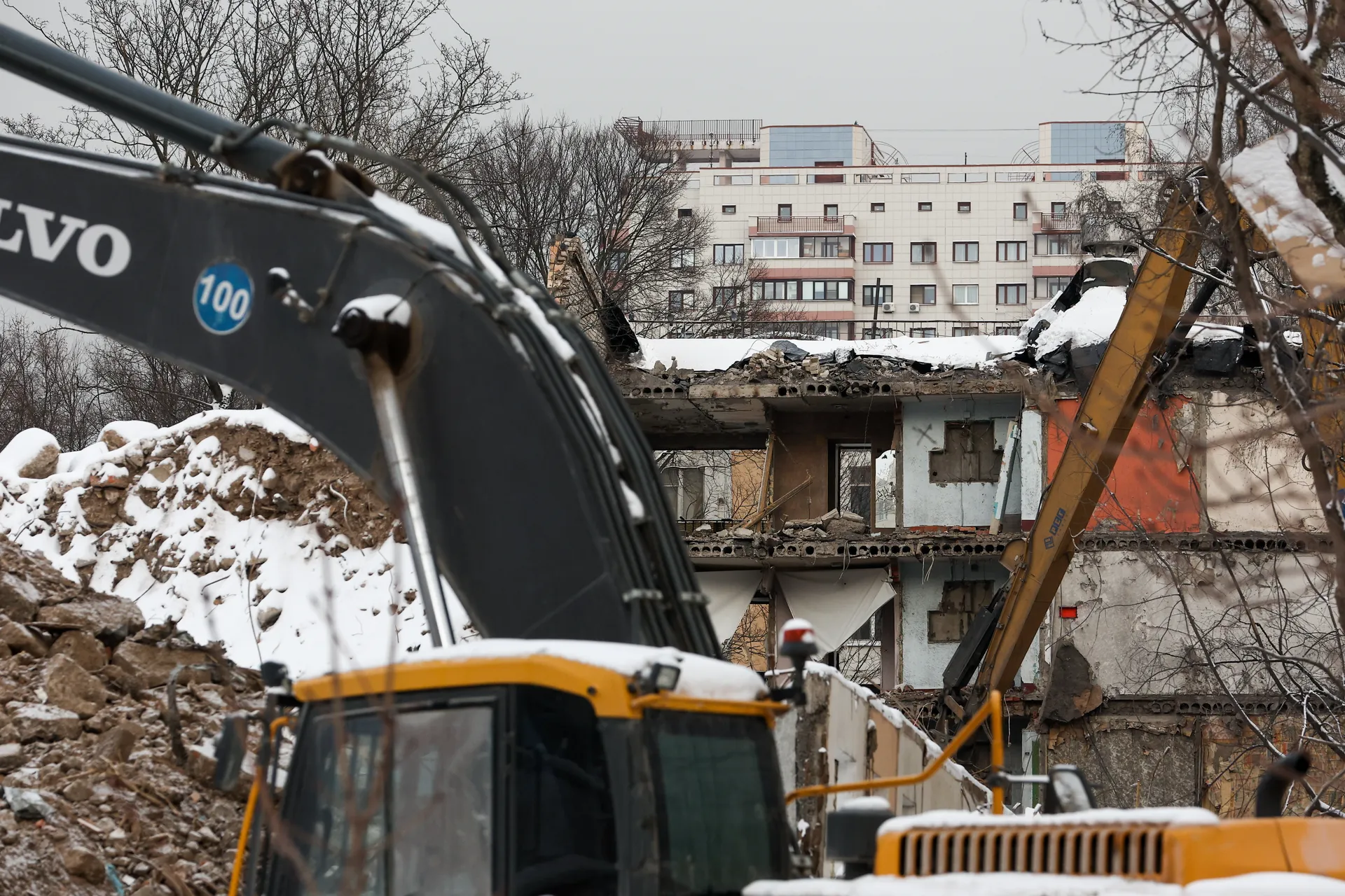 Москва. Снос дома по программе реновации